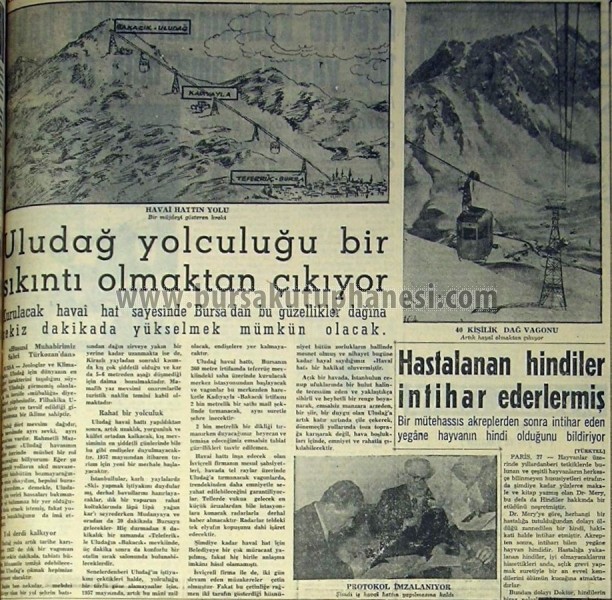 28 Kasım 1959, Milliyet, Uludağ