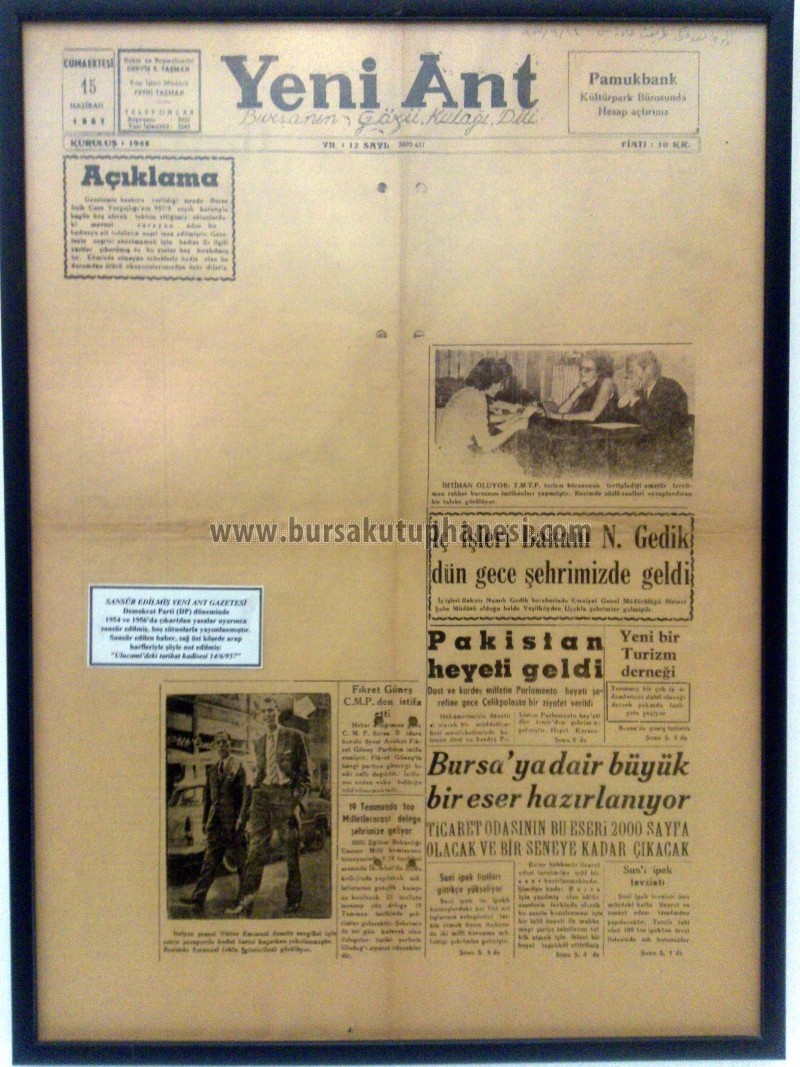Yeni Ant gazetesinden bir sayfa.