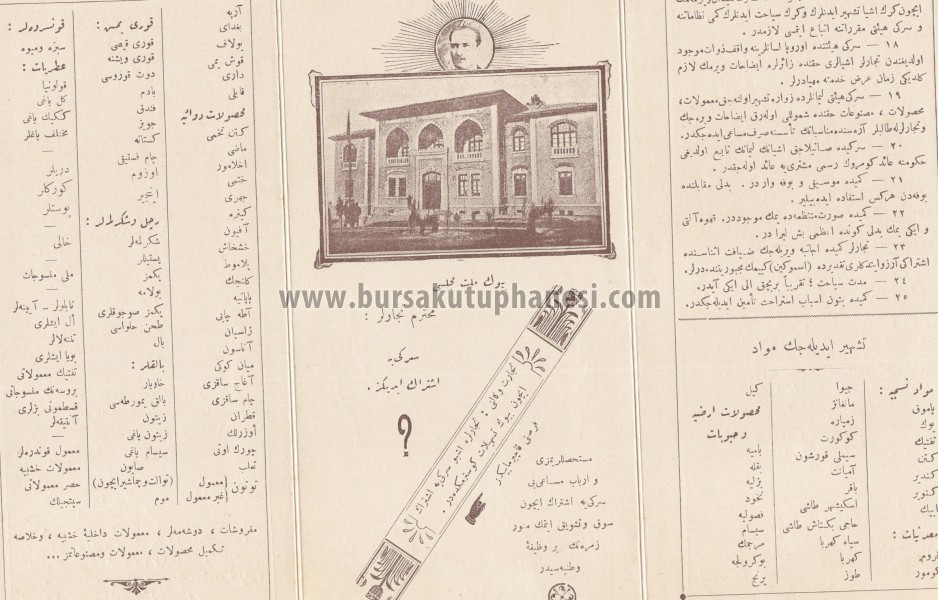 Büyük millet meclisinin tüccarlar için hazırladığı bir yazı