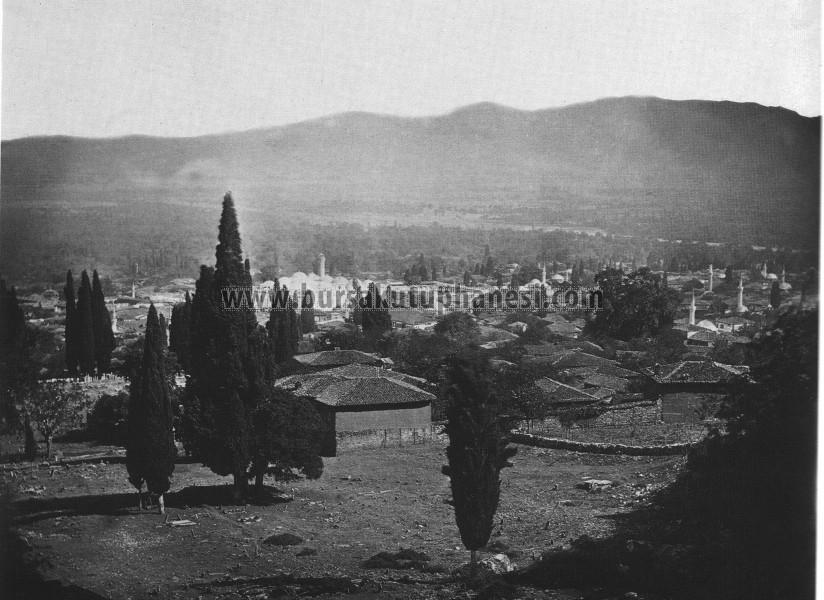  Bursa Depreminden sonra Pınarbaşı Mezarlığı üstünden Ulu Camii ve çevresi, 1854