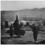 Depremi sonrasında Pınarbaşı mezarlığı üstünden Ulu Cami ve ova, 1855