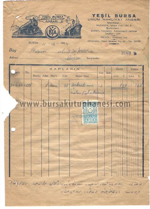 Yeşil Bursa Ambarı 1944